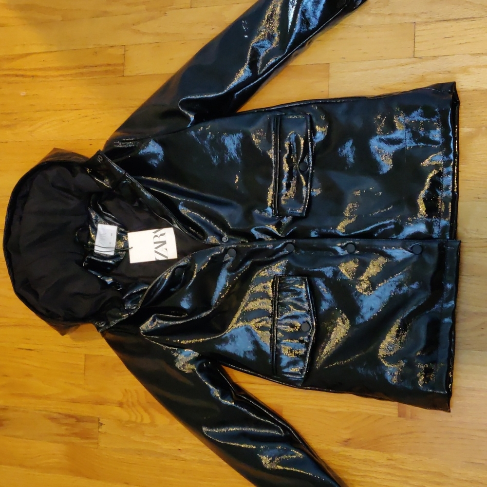 Zara new with tags girls size 10 puffy jacket black
